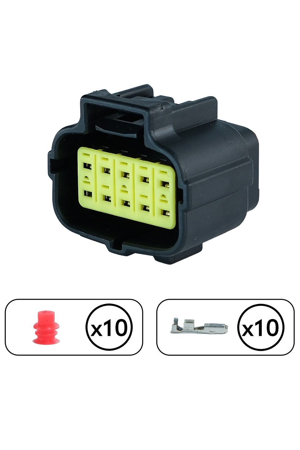Mandallı Erkek Soket 10 Pin Kablosuz