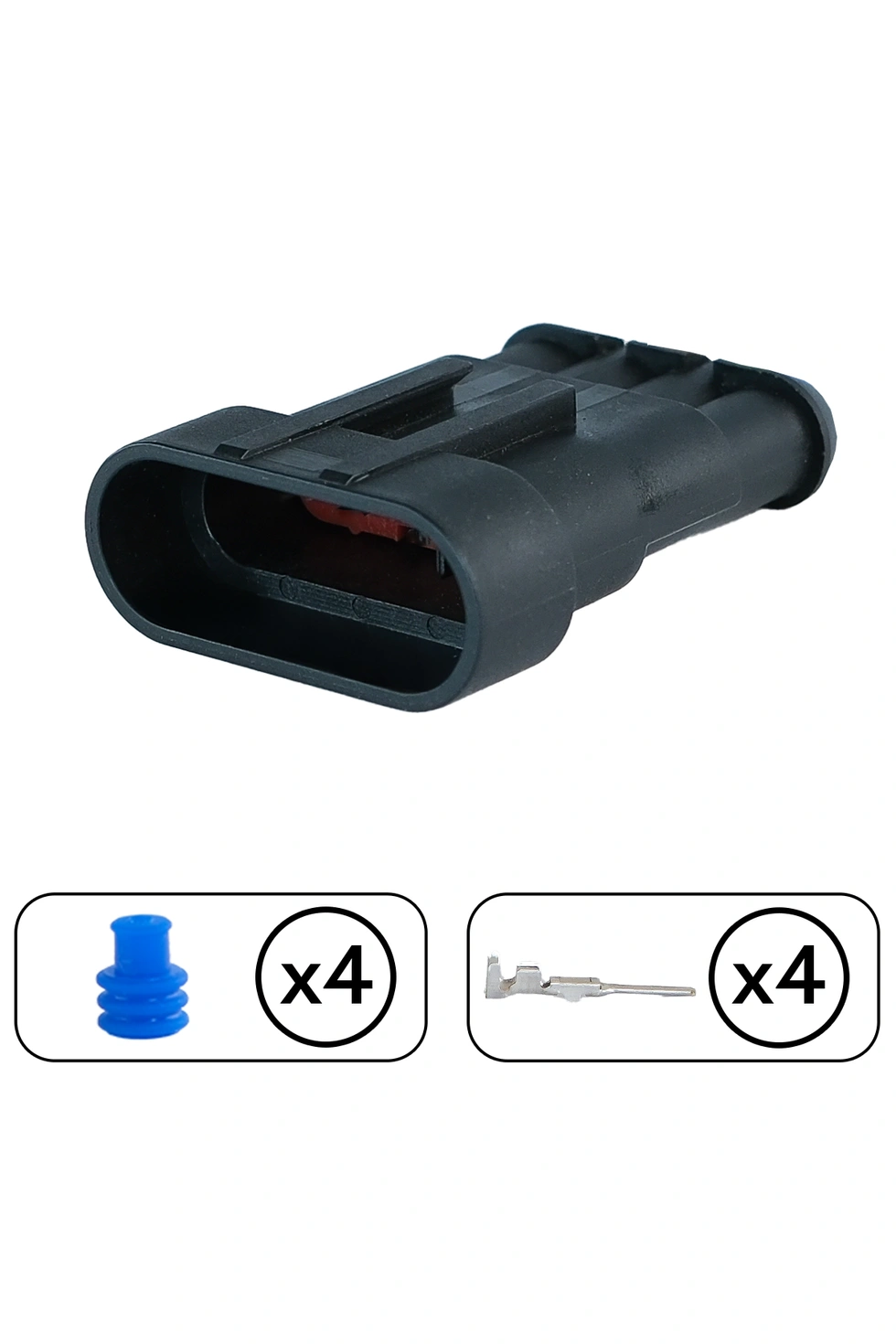 Superseal Dişi Soket 4 Pin Kablosuz