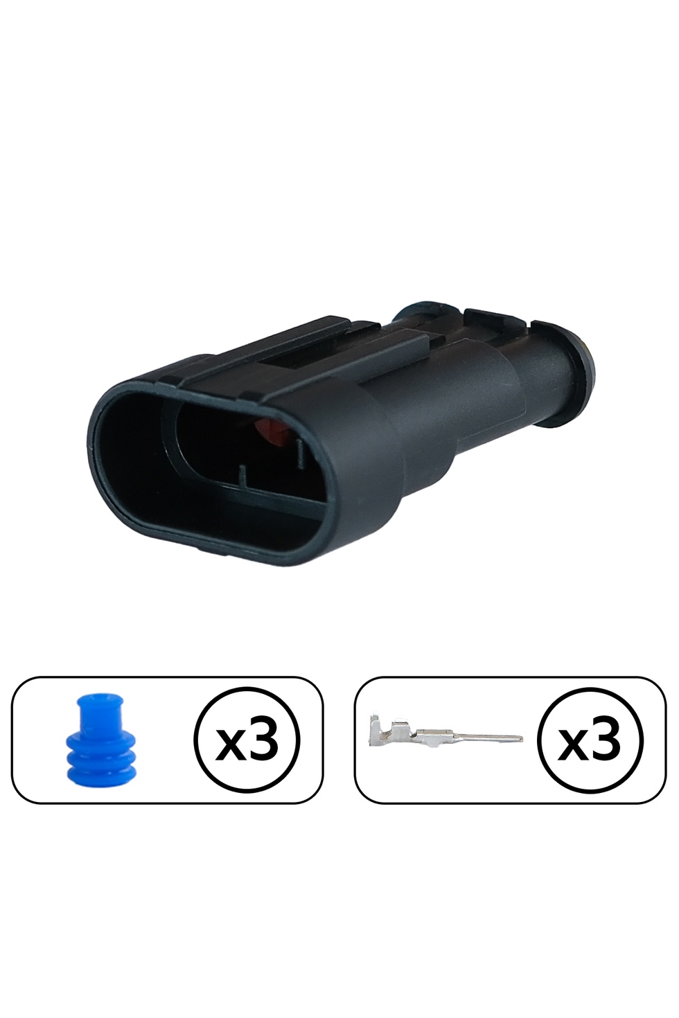 Superseal Dişi Soket 3 Pin Kablosuz
