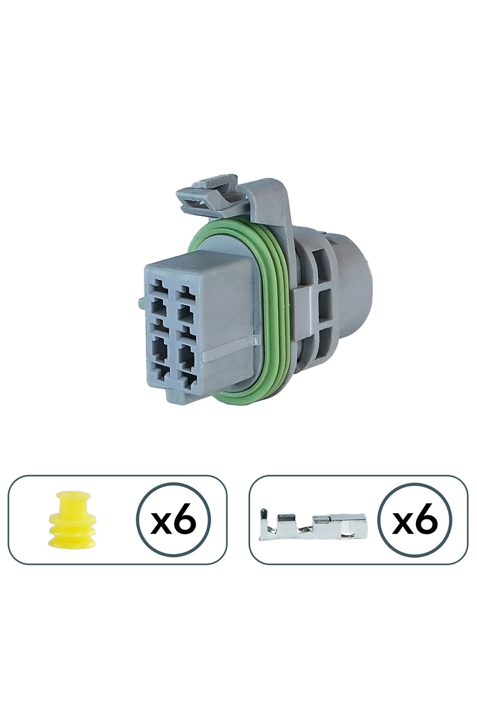 Renault Far Soketi Gri 6 Pin