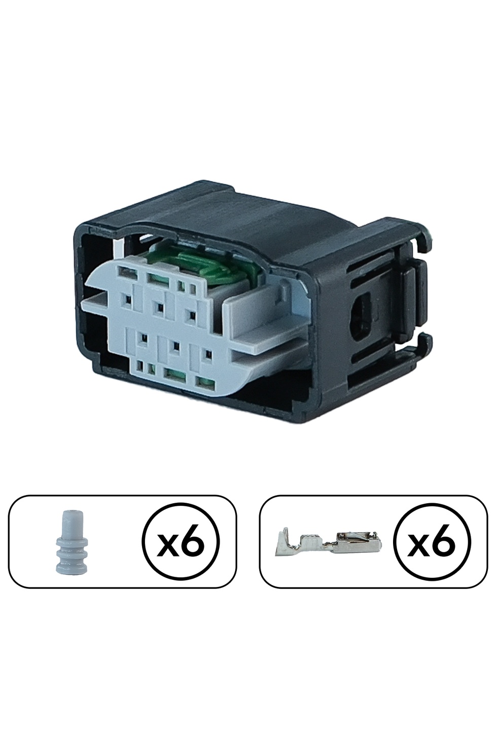 Sinyal Soketi Gri 6 Pin Kablosuz