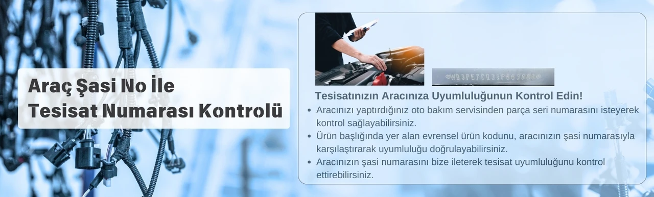 Araç tesisat şasi numarası kontrolü