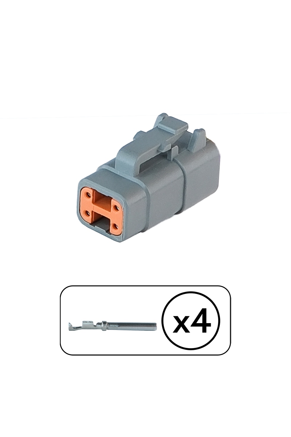 DTM06-4S Erkek Konnektör 4 Pin Kablosuz