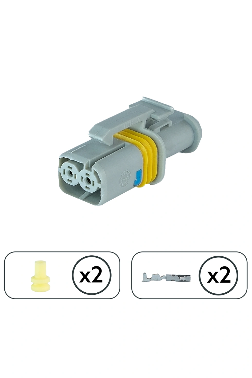 Man Sinyal Soketi Gri 2 Pin