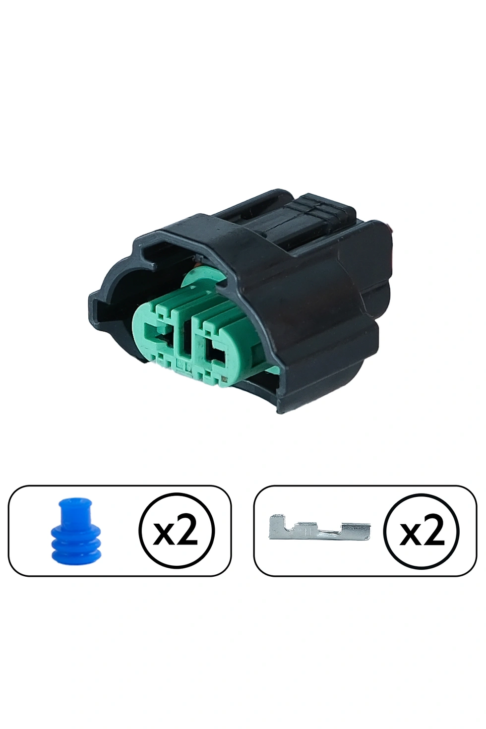 H11 Sis Lambası Soketi Yeşil 2 Pin Kablosuz