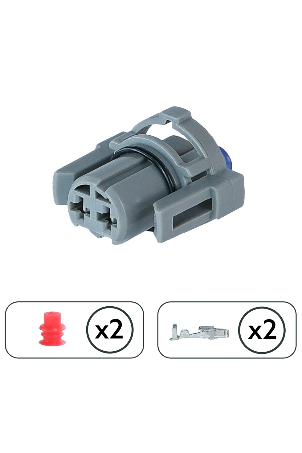 Cam Motor Soketi Gri 2 Pin Kablosuz