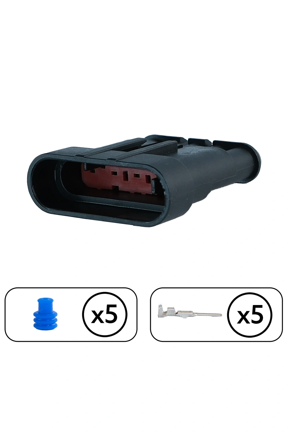 Superseal Dişi Soket 5 Pin Kablosuz