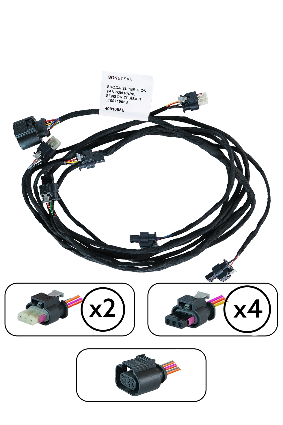 Skoda Super B Ön Tampon Park Sensör Tesisatı 3T0971095B