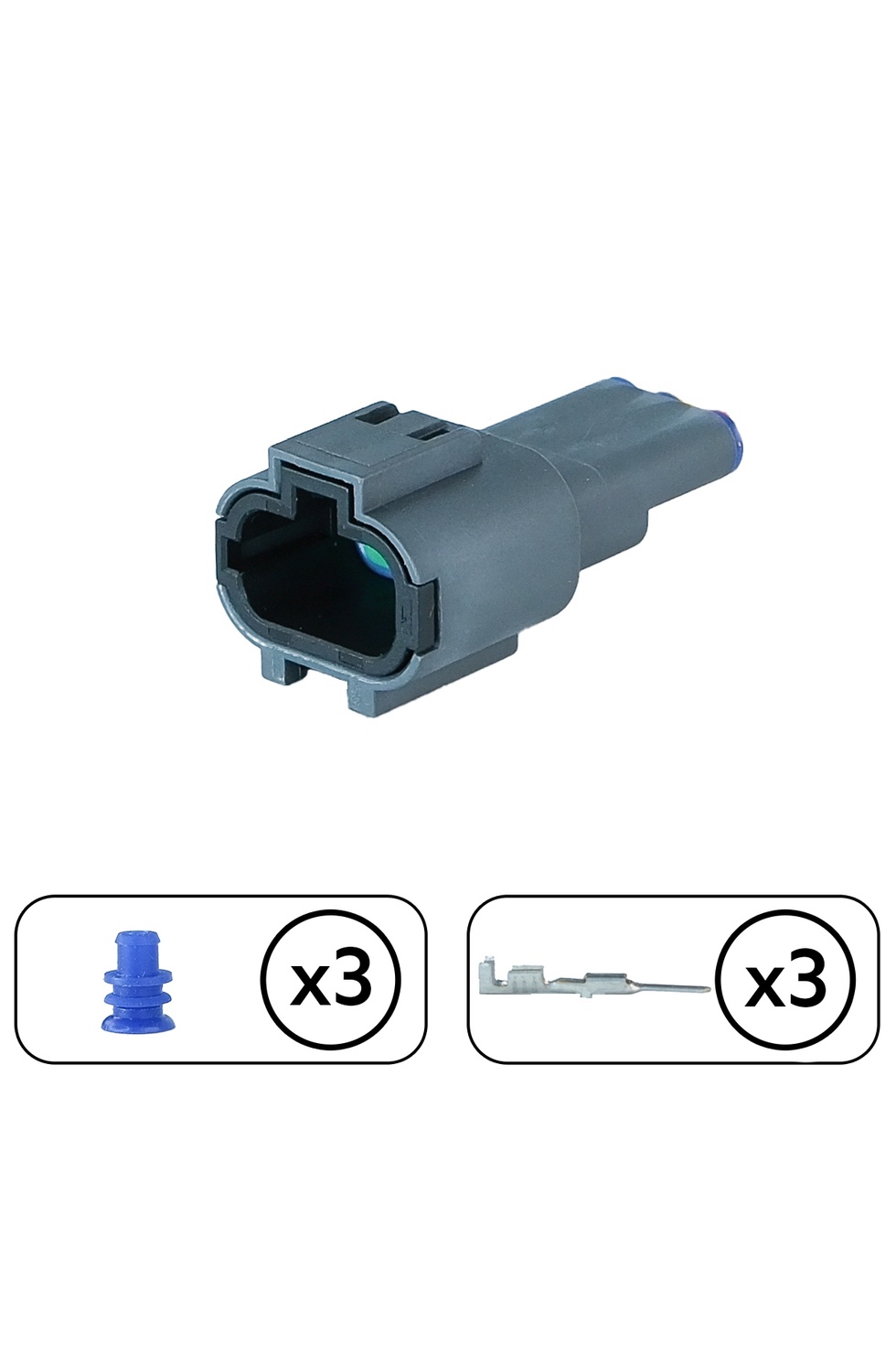İş Makinası Dişi Soket 3 Pin Kablosuz