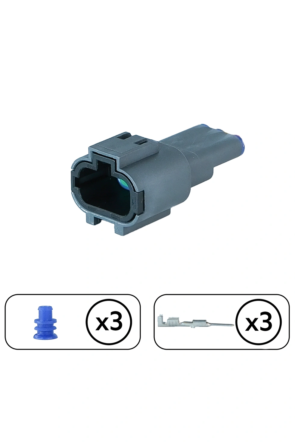 İş Makinası Dişi Soket 3 Pin Kablosuz