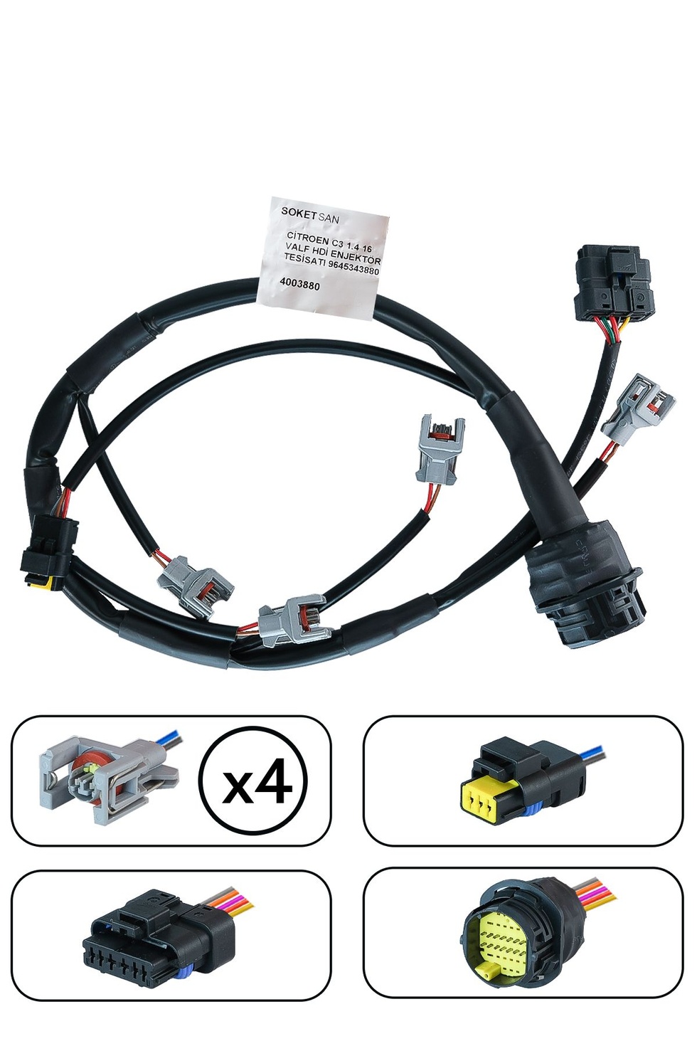 Citroen C3 1.4 16V HDi Enjektör Tesisatı – OE 9645343880 | 12V | 1 Yıl Garanti