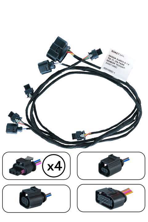 Skoda SuperB 1.6 Tdı 2018- Ön Park Sensör Tesisatı 3V0971095C