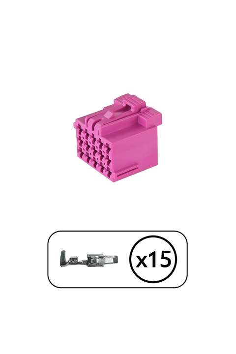 MCP 2.8 Konnektör Mor 15 Pin Kablosuz