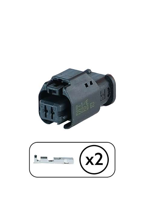 Yeni Tip Siyah Konnektör 2 Pin Kablosuz